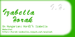 izabella horak business card